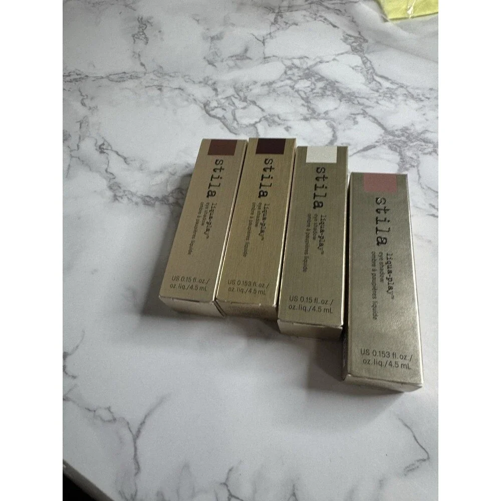 stila ALL 4 Liquid-Play Eye Shadow Patina Shimmer, Bronzed, Cocoa Pop, Mauve